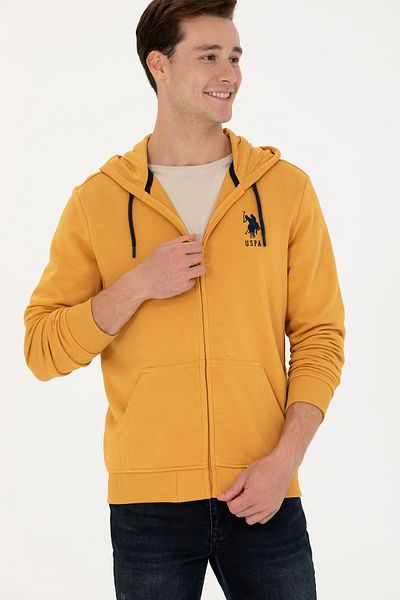 U.S. Polo Assn. Men's Mustard Knitted Cardigan 50269401 -Vr072