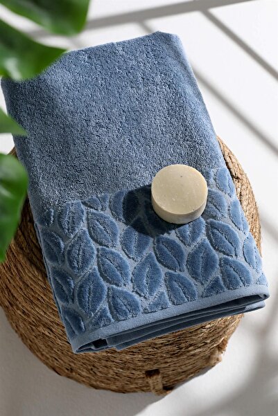 Nurpak Hazal Cotton Bath Towel 610 Gr - Blue