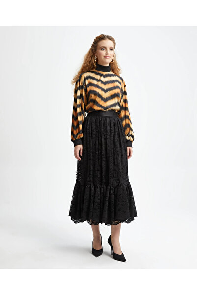 SERPİL Serpil Kadın Siyah Etek 39299