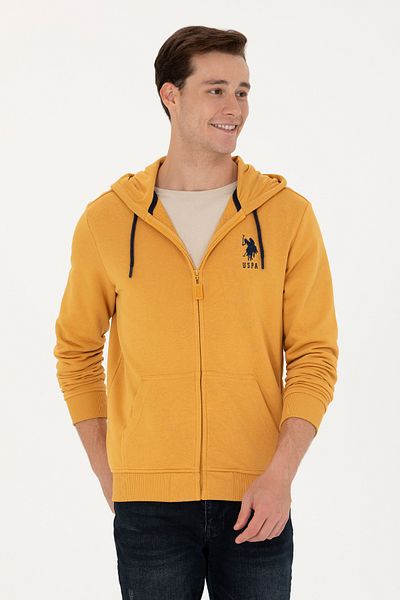 U.S. Polo Assn. Men's Mustard Knitted Cardigan 50269401 -Vr072