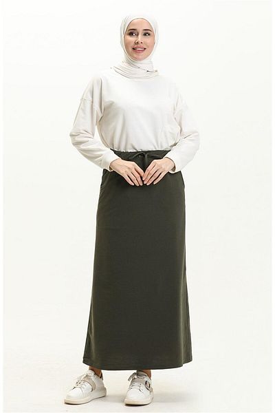Bwest Tie Waist Pocket Sports Skirt - 00152.005 - Khaki