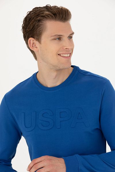 U.S. Polo Assn. Hanorac de culoare Saks pentru bărbați - 50269402 -VR045 Model de bază