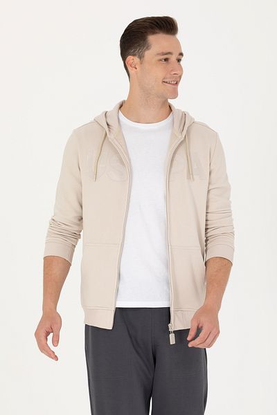 U.S. Polo Assn. Ανδρική Μπεζ Πλεκτή Ζακέτα 50269394 -vr011