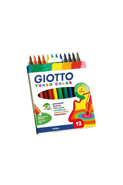 Giotto Box of 12 Turbo Color Felted Paint