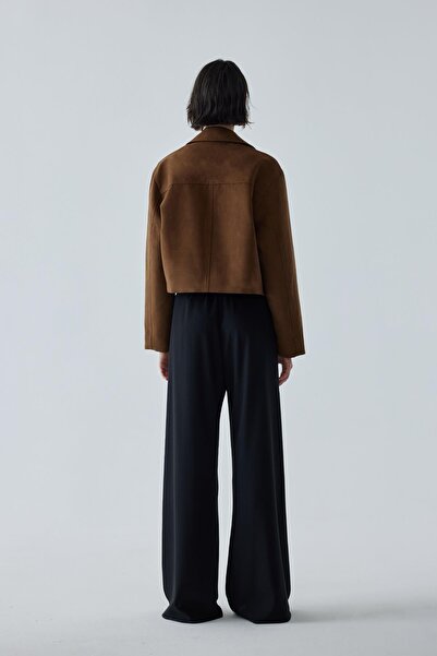 Suud Collection Milky Brown Gabriel Suede Look Jacket