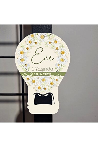 Sihirli Paket Doğum Günü Beyaz Papatya Temalı Balon Açacak Magnet 10 Adet
