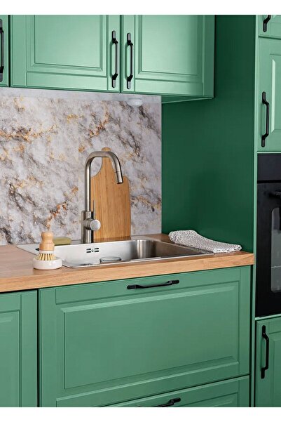 TİNK Kendinden Yapışkanlı Gold Mermer Desenli Pvc Panel 41x62 Cm (4 Adet) 1 M²