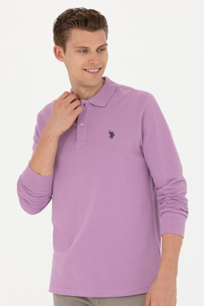 U.S. Polo Assn. Ανδρικό φούτερ λιλά - Βασικό μοντέλο 50269405 -VR034