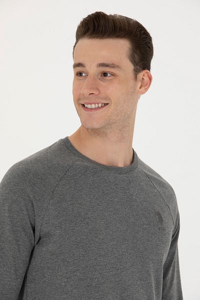 U.S. Polo Assn. Anthracite Melange Men's Sweatshirt50269412-VR081 - Basic Model