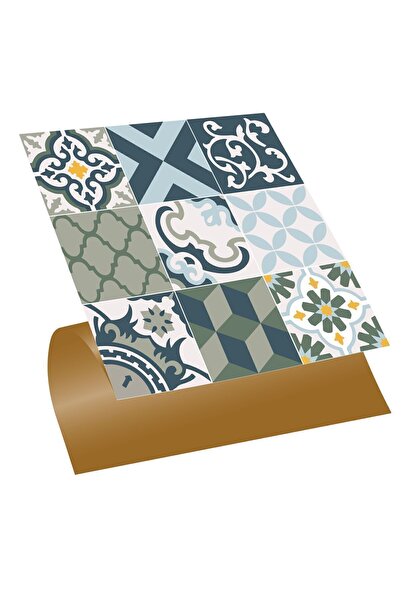 TİNK Kendinden Yapışkanlı Karma Green Desenli Pvc Karo 30x30 Cm (11 ADET) 1m2