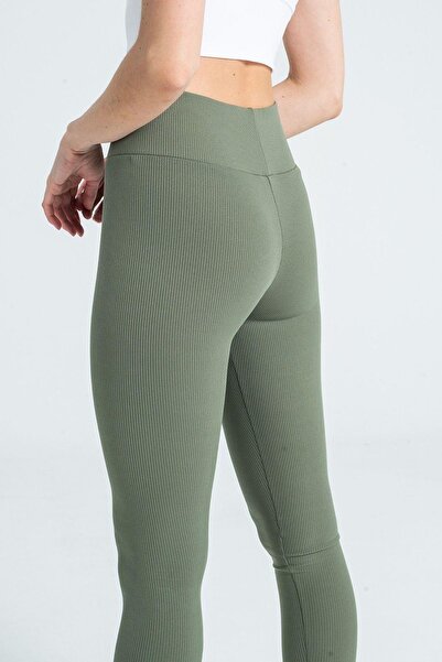 Mossta Wide Belt Raised Camisole High Waist Leggings Green