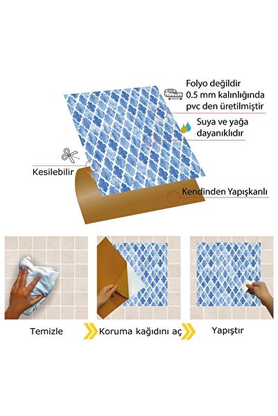 TİNK Kendinden Yapışkanlı Pop Serenity Desenli Pvc Karo 30x30 Cm (4 ADET) 0,36 M2