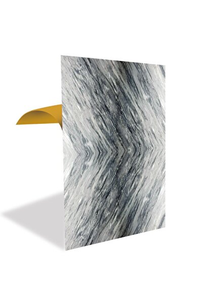 TİNK Kendinden Yapışkanlı Çizgili Gri Mermer Desenli Pvc Panel 41x62 Cm (4 Ad...