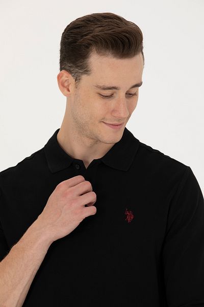 U.S. Polo Assn. Ανδρικό μαύρο φούτερ Basic 50269405 -VR046