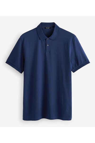 SOFTWAY Indigo Men's Polo Collar Short Sleeve T-Shirt