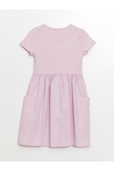 LC Waikiki Lcw Rundhalsausschnitt Kurzarm Mädchenkleid