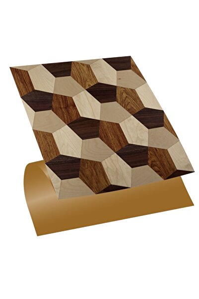 TİNK Kendinden Yapışkanlı Geometrik Ahşap Desenli Pvc Karo 30x30 Cm (56 ADET)...