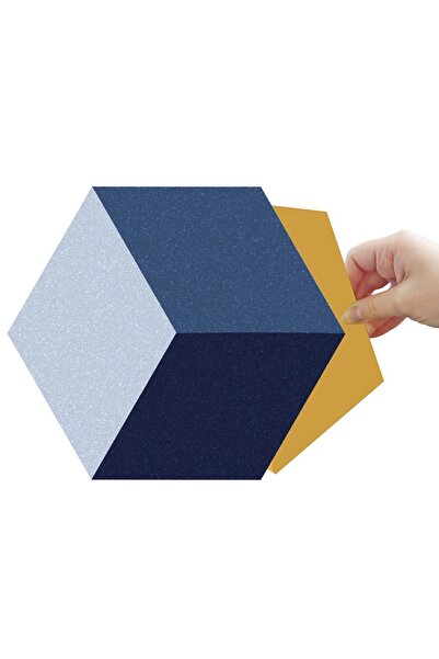 TİNK Kendinden Yapışkanlı Popart Altıgen Pvc Karo 27x31 cm