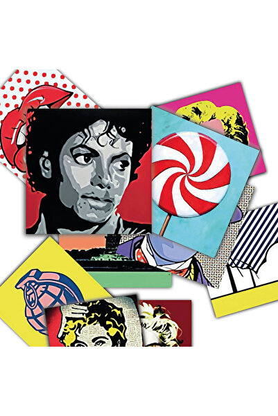 TİNK Kendinden Yapışkanlı Popart2 Desenli Pvc Karo 15x15 Cm 10'lu Paket