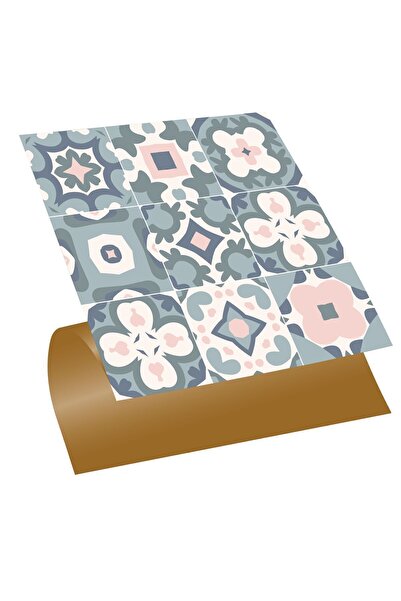 TİNK Kendinden Yapışkanlı Yeşil-pembe Pvc Karo 30x30 Cm (4 ADET) 0,36 M2