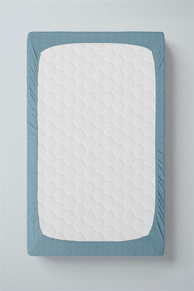 FAVORA Parıltı Home Oversize Flat Elastic Sheet Set - Blue