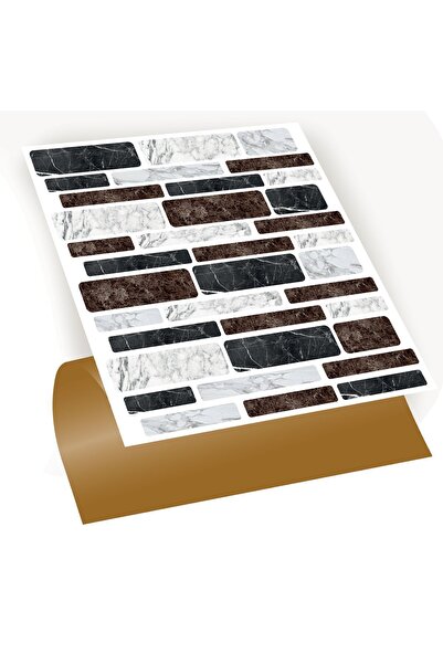 TİNK Kendinden Yapışkanlı Asorti Mermer Desenli Pvc Karo 30x30 Cm (56 ADET) 5 M²