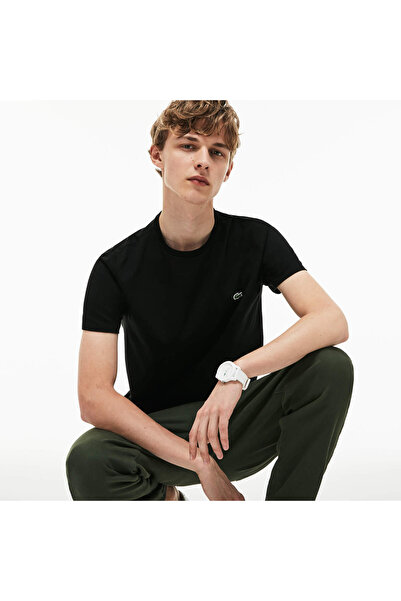 Lacoste Erkek Regular Fit Bisiklet Yaka Siyah T-Shirt