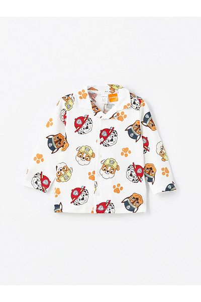 LC Waikiki Lw - Polo Collar Long Sleeve Paw Patrol Printed Baby Boy Pajama Set