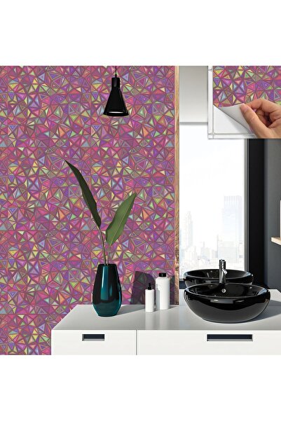 TİNK Kendinden Yapışkanlı Geometrik Kuşak Desenli Pvc Karo 30x30 Cm (11 Adet) 1m2