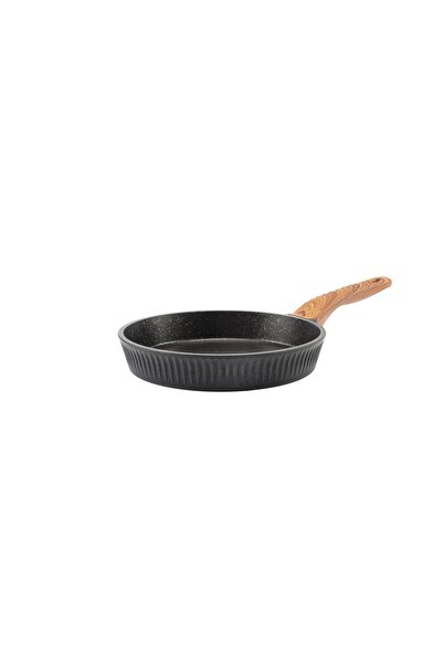 Febern Premium Bio Granite Aluminum Cast Nisch Pot Set (Black-Dark Wood Handle)