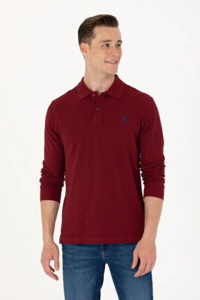 U.S. Polo Assn. Erkek Bordo Basic Sweatshirt 50269403-VR014