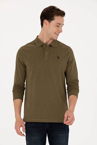 U.S. Polo Assn. Ανδρικό φούτερ Χακί - Βασικό μοντέλο 50269405 -VR027