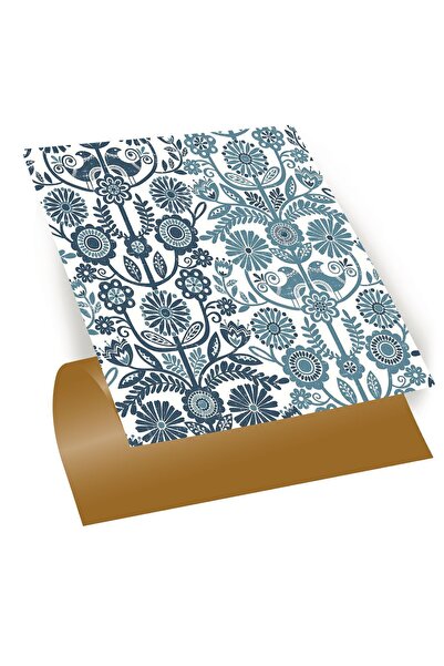 TİNK Kendinden Yapışkanlı Mavi Kuş Desenli Pvc Karo 30x30 Cm (11 ADET) 1m2