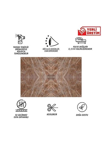 TİNK Kendinden Yapışkanlı Kahverengi Ağ Desenli Pvc Panel 41x62 Cm (4 Adet) 1 M²
