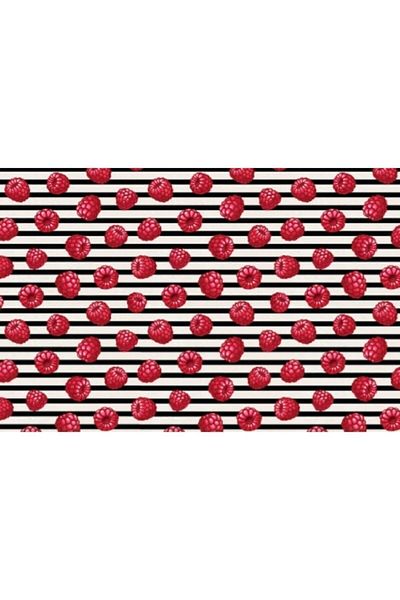 TİNK Raspberry Patterned PVC 4-Piece Placemat 30x45 Cm