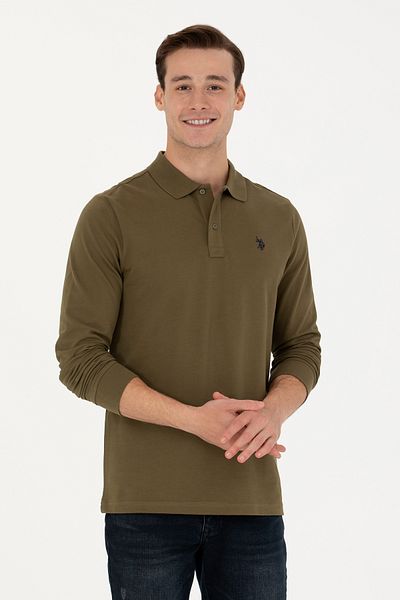 U.S. Polo Assn. Ανδρικό φούτερ Χακί - Βασικό μοντέλο 50269405 -VR027
