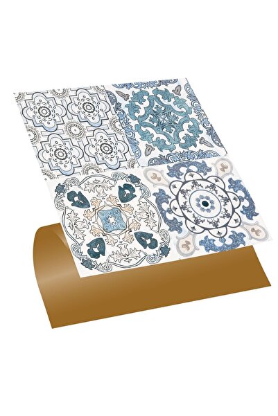 TİNK Kendinden Yapışkanlı Mutfak Banyo Kaplama Retro 010 Desenli Pvc Karo 30x...