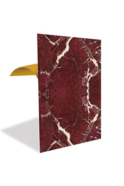 TİNK Kendinden Yapışkanlı Bordo Mermer Desenli Pvc Panel 41x62 Cm (12 Adet) 3 M²