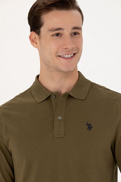 U.S. Polo Assn. Ανδρικό φούτερ Χακί - Βασικό μοντέλο 50269405 -VR027