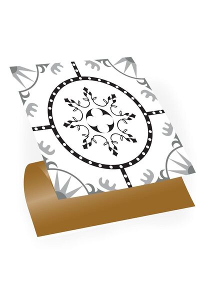TİNK Kendinden Yapışkanlı Geometrik Solo Desenli Pvc Karo 30x30 Cm (4 Adet) 0...