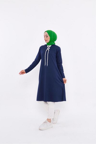 Bwest Eflin Collar Hooded Long Sweatshirt - 03030.006 - Indigo