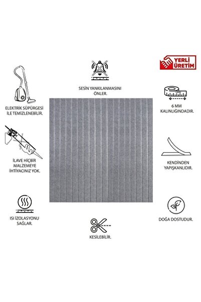 TİNK Akustik Ve Dekoratif Lambiri Desenli Keçe Panel 45x90 Cm / 2 Adet / 0,81 M²