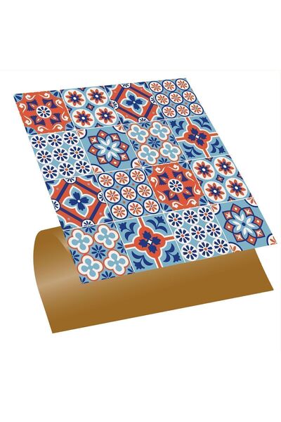 TİNK Kendinden Yapışkanlı Kontrast 4'lü Karo Desenli Pvc Karo 30x30 Cm (4 ADE...