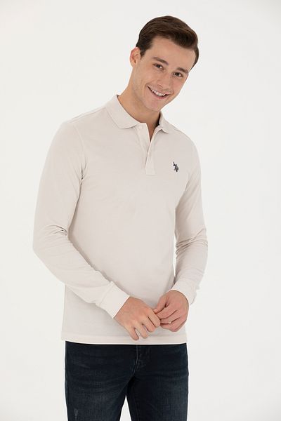 U.S. Polo Assn. Ανδρικό φούτερ σε χρώμα πέτρας - 50269405 -VR049