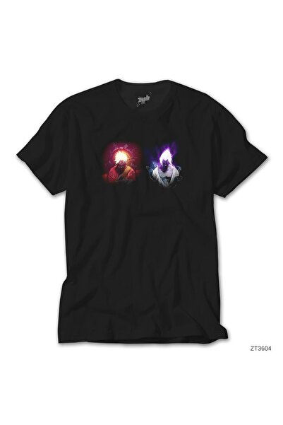 WAKHA قميص ناروتو وساسوكي الأسود