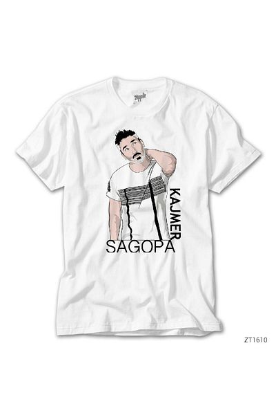 CrowsGate Sagopa Kajmer Cartoon White T-Shirt