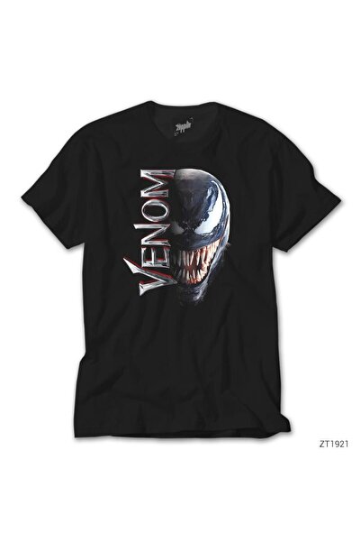 WAKHA Tricou negru Venom Half Face