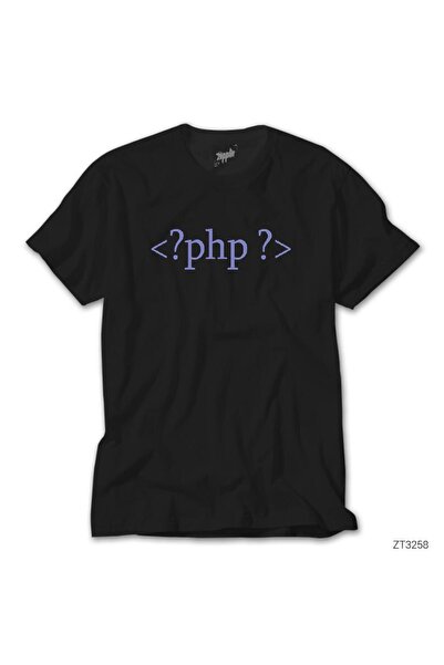 WAKHA Μαύρο μπλουζάκι με ετικέτες PHP