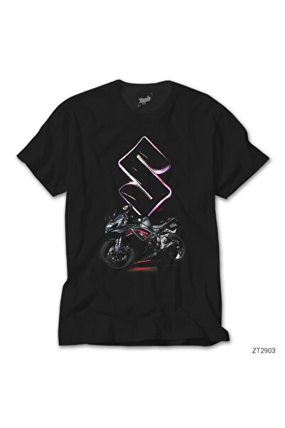 Generic Brand Сузуки R GSX Черна тениска