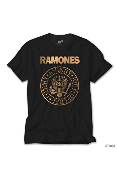 WAKHA Hanorac cu glugă negru Ramones Gold Edition